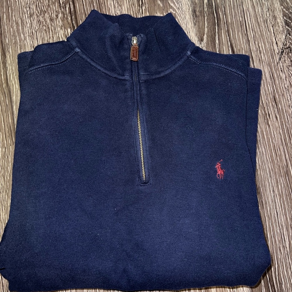 Men’s Vintage 90s Navy Polo Ralph Lauren 1/4 Zip